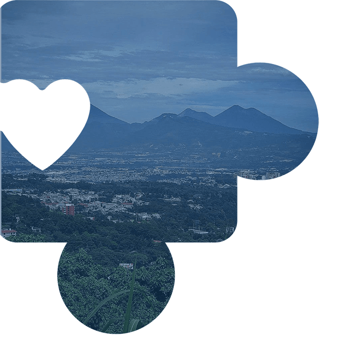 Heart puzzle with a view